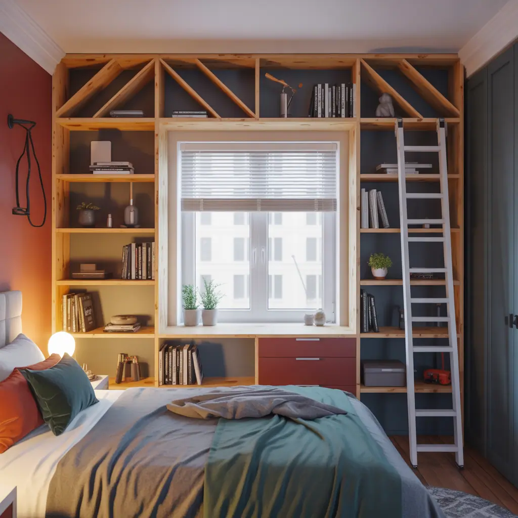 bedroom bookshelf projects