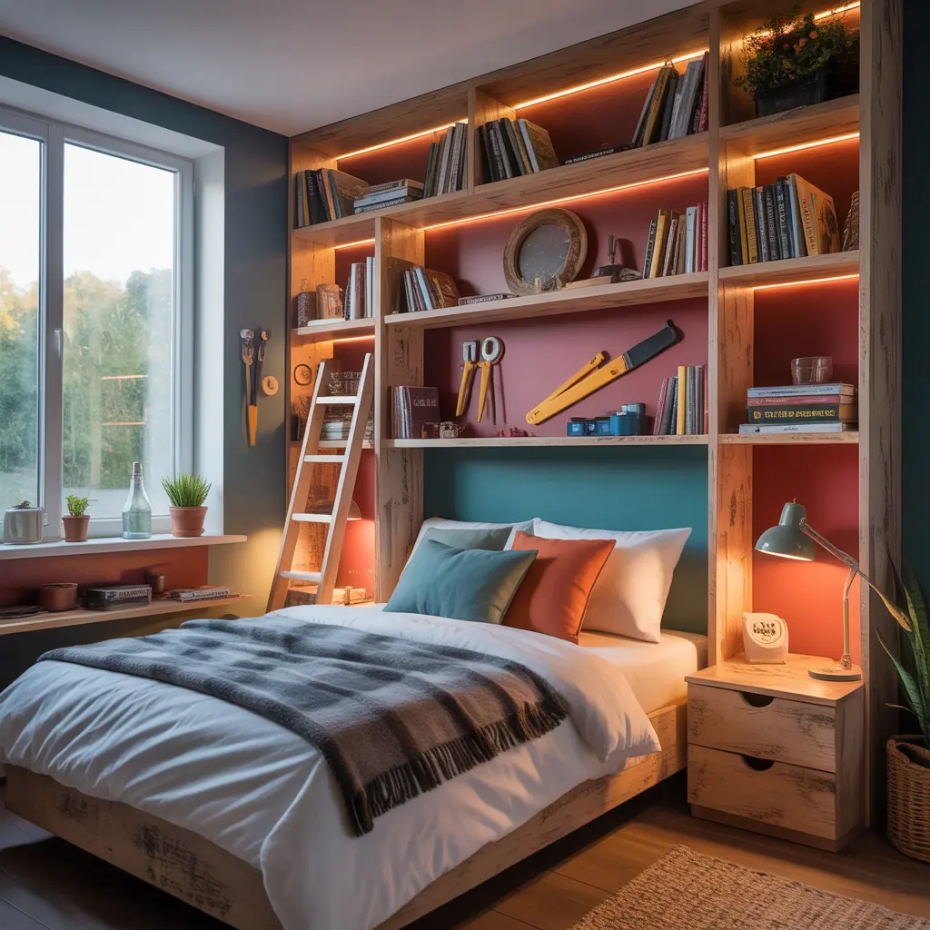 bedroom bookshelf projects