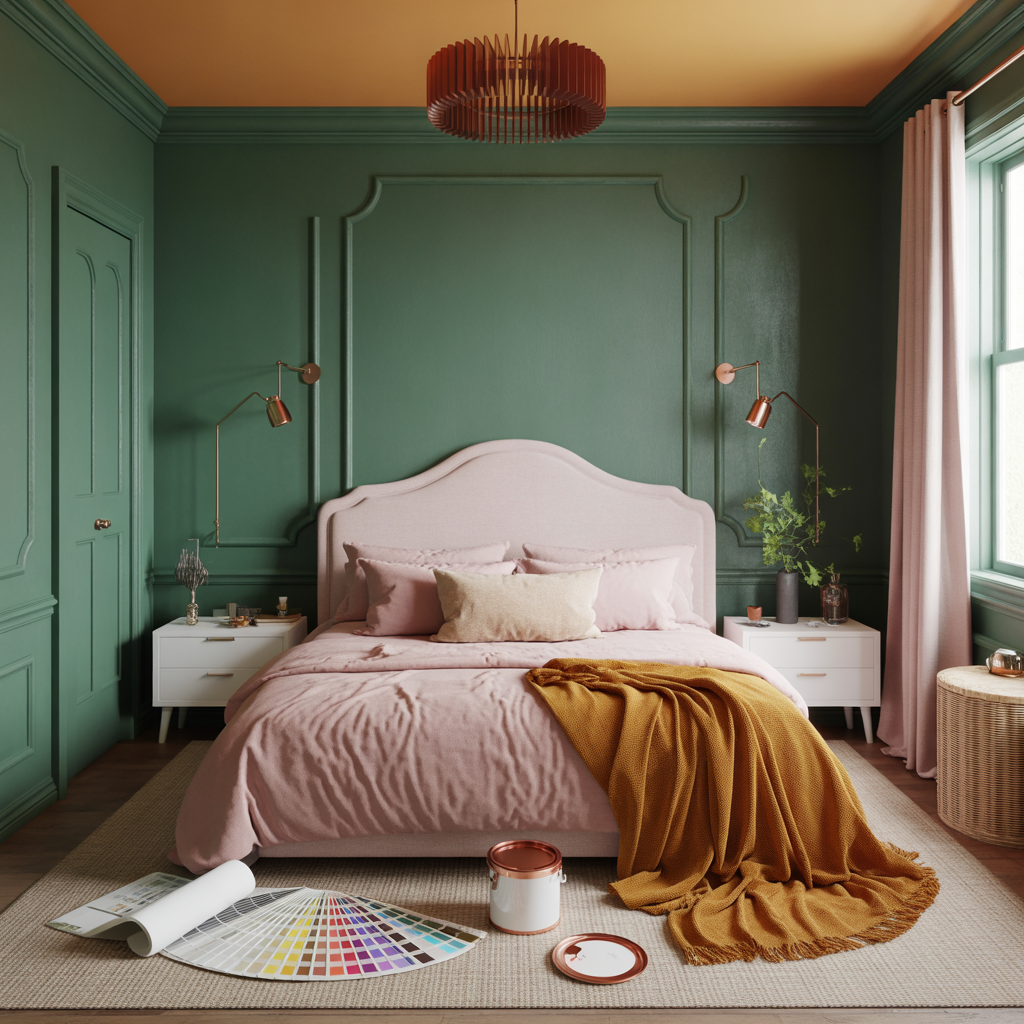 bedroom color drench