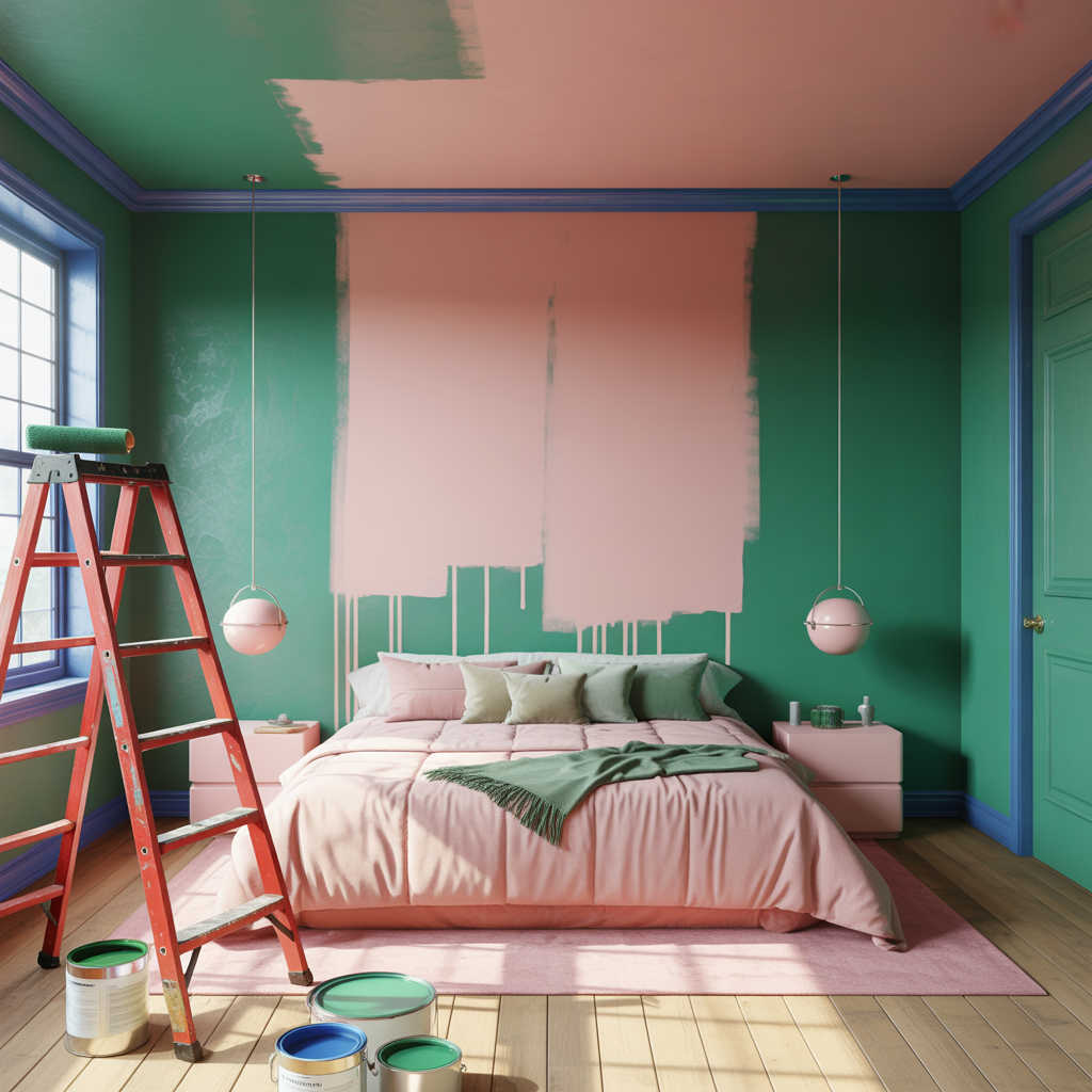 bedroom color drench