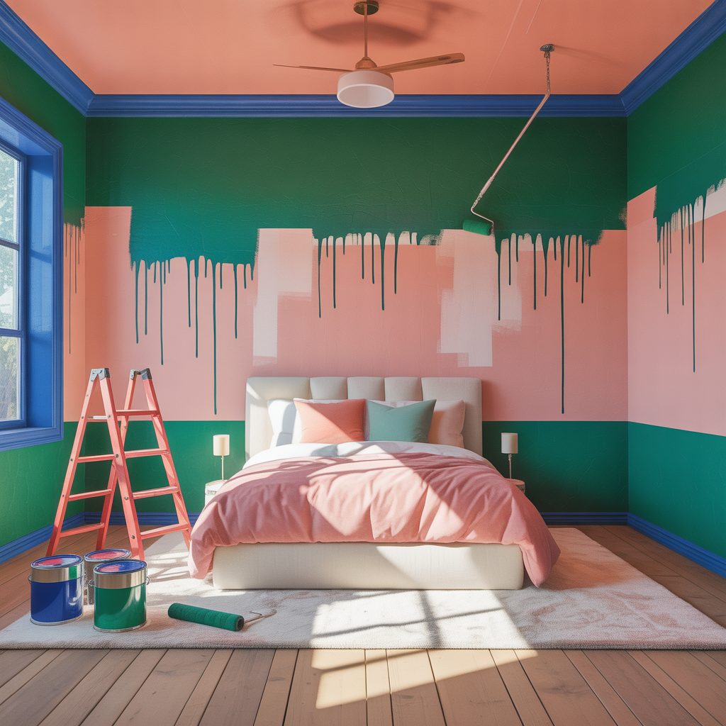 bedroom color drench