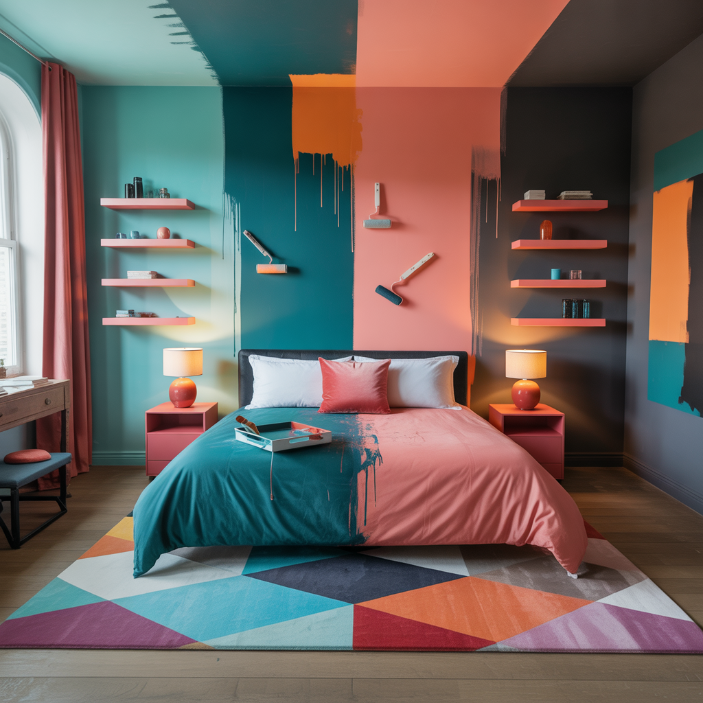 bedroom color drench