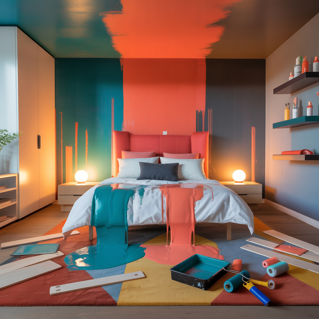 bedroom color drench