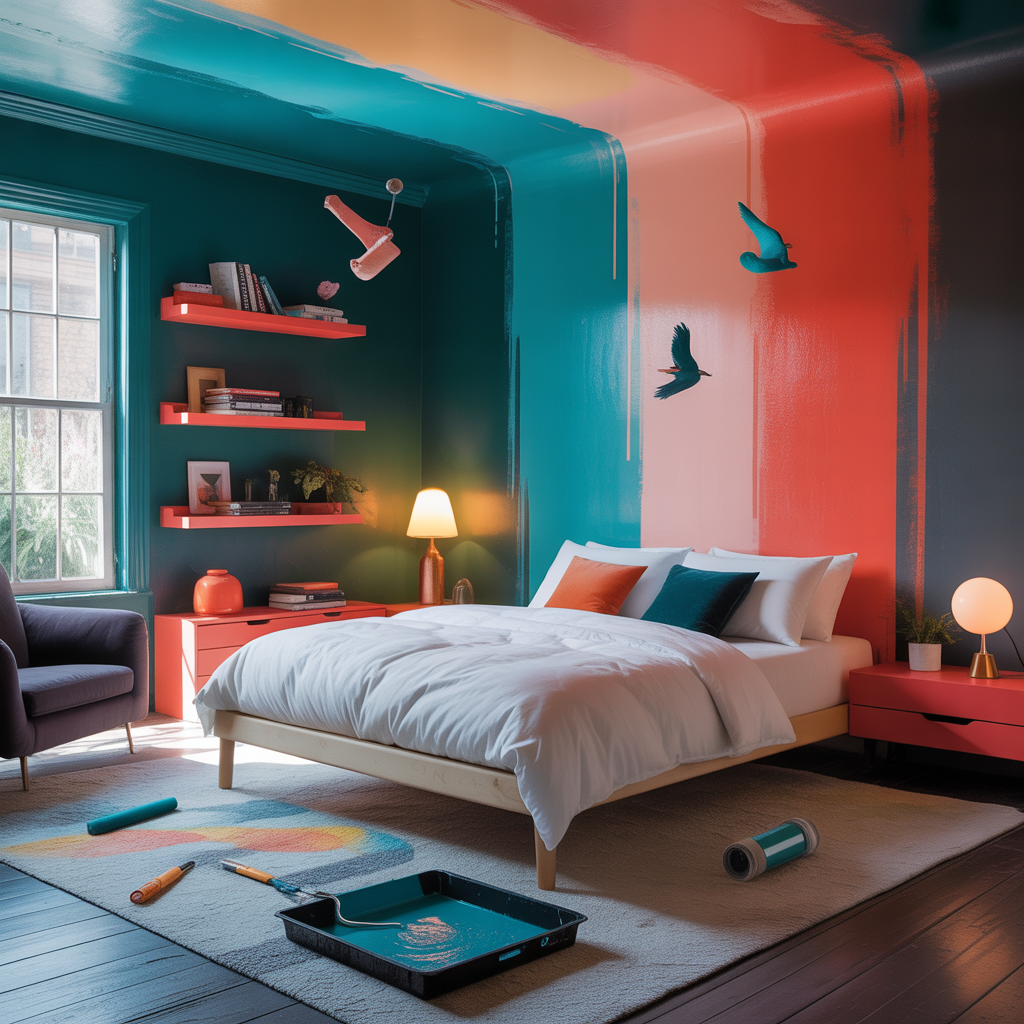 bedroom color drench