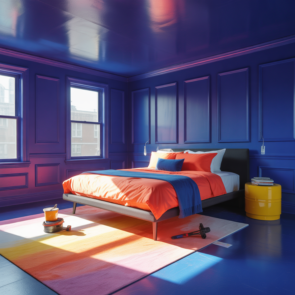 bedroom color drench