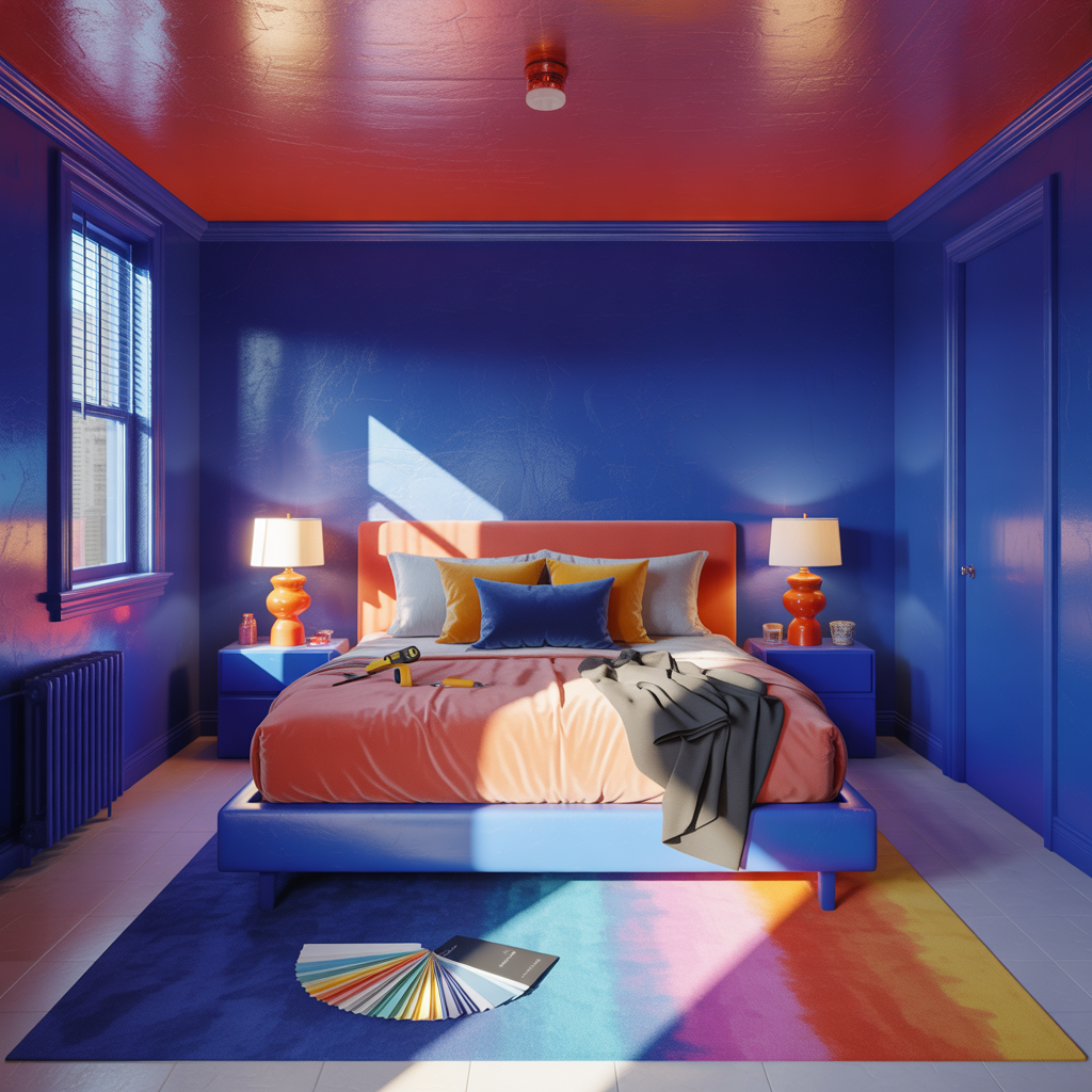 bedroom color drench