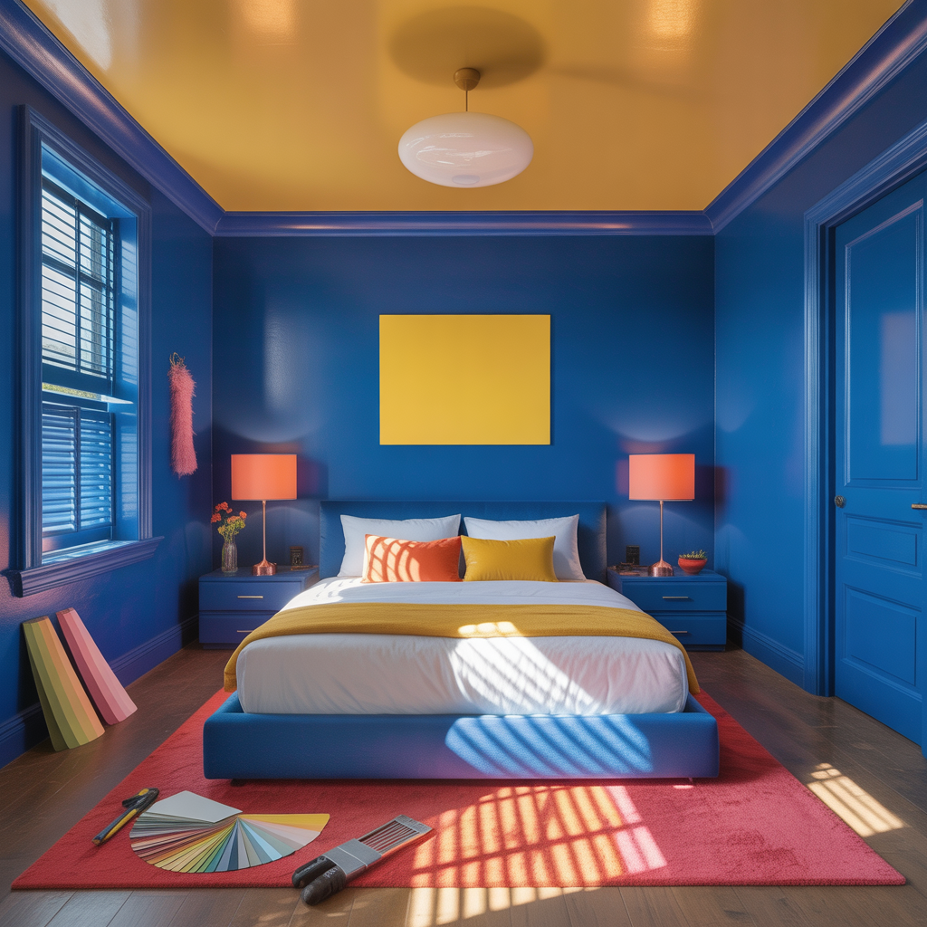 bedroom color drench