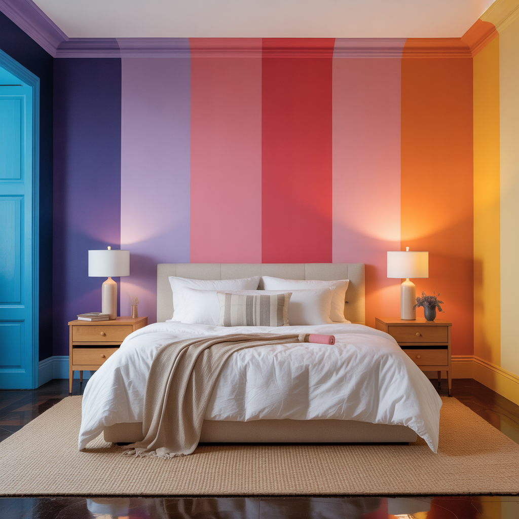 bedroom color drench