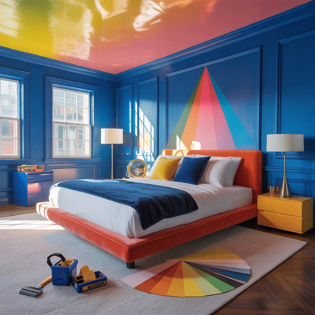 bedroom color drench