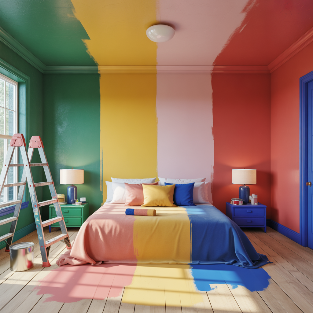 bedroom color drench