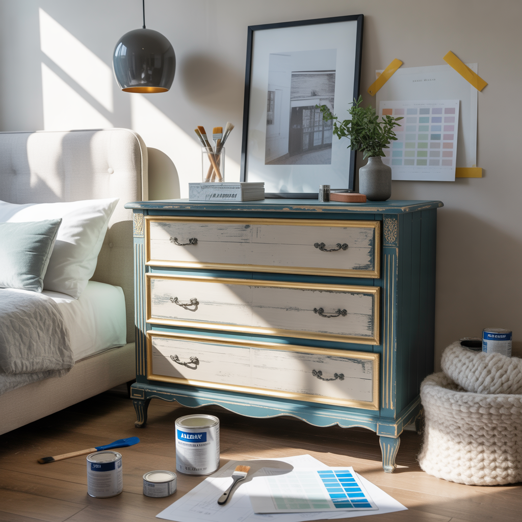 bedroom furniture painting ideas
