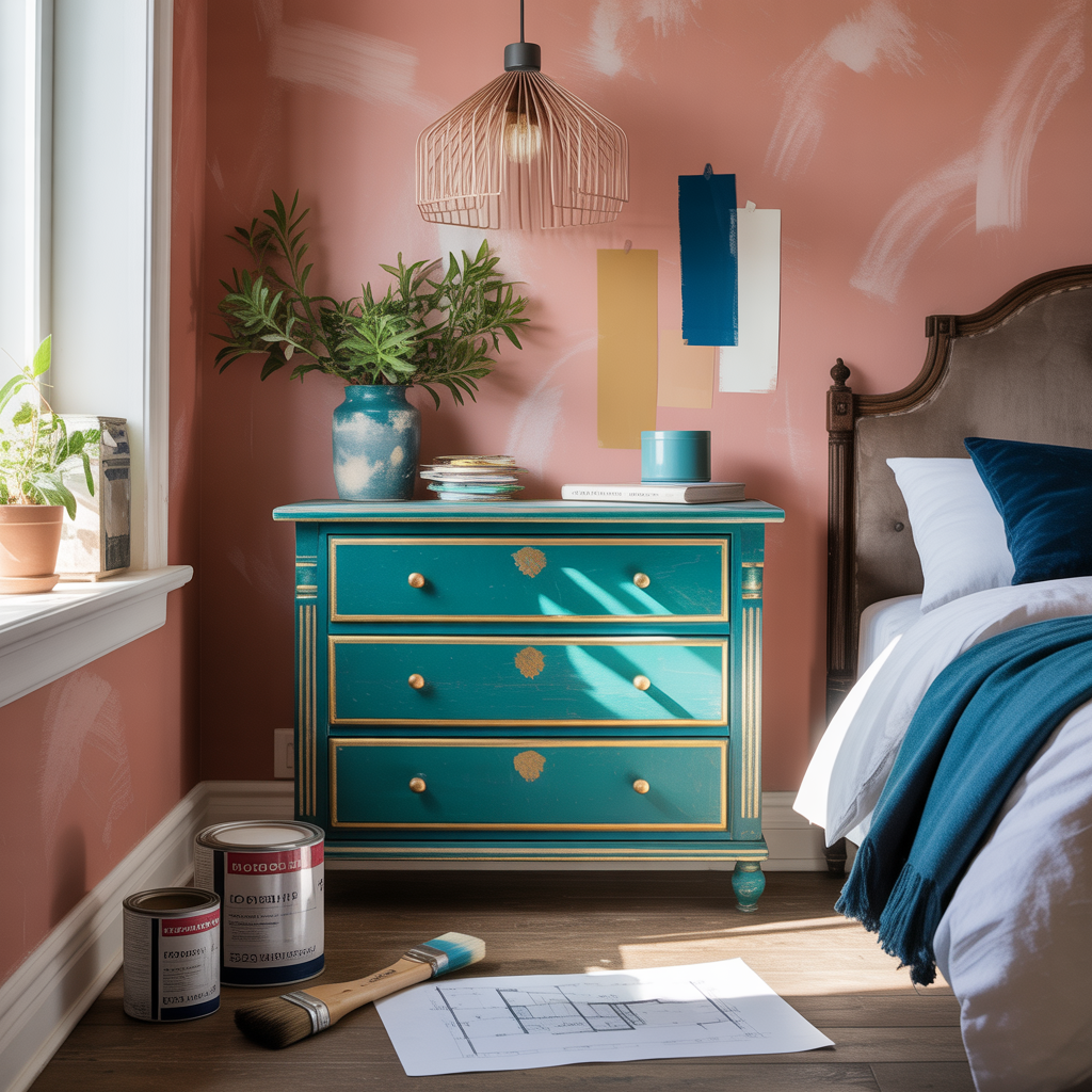 bedroom furniture painting ideas