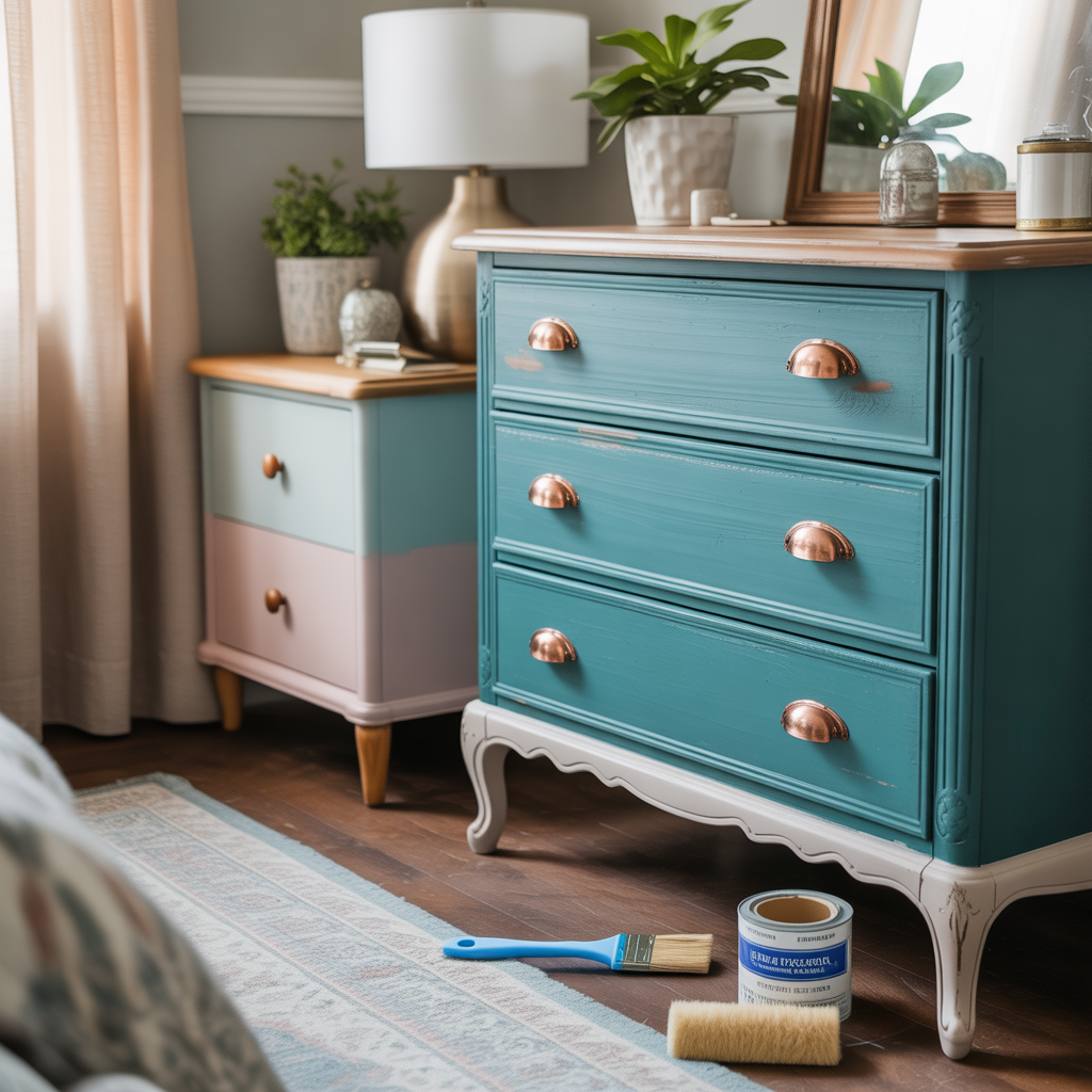 bedroom furniture painting ideas