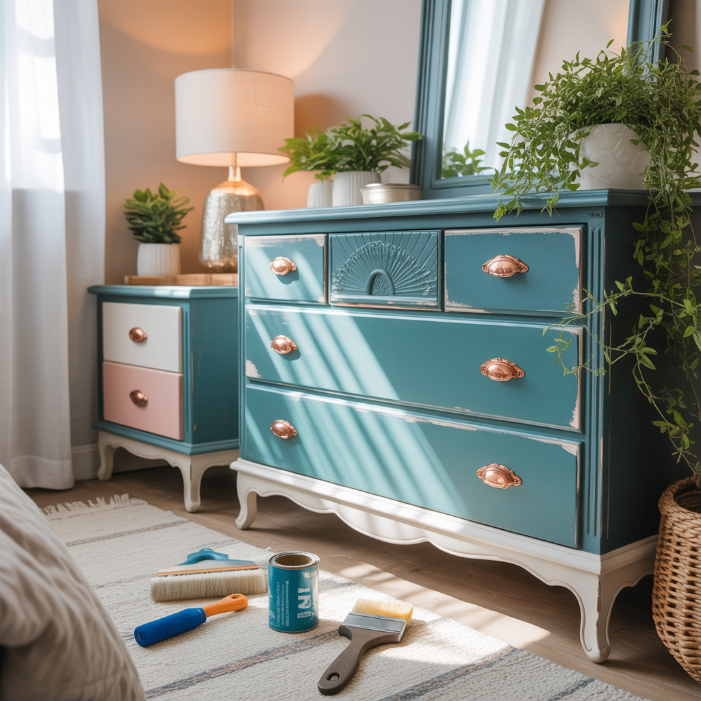 bedroom furniture painting ideas