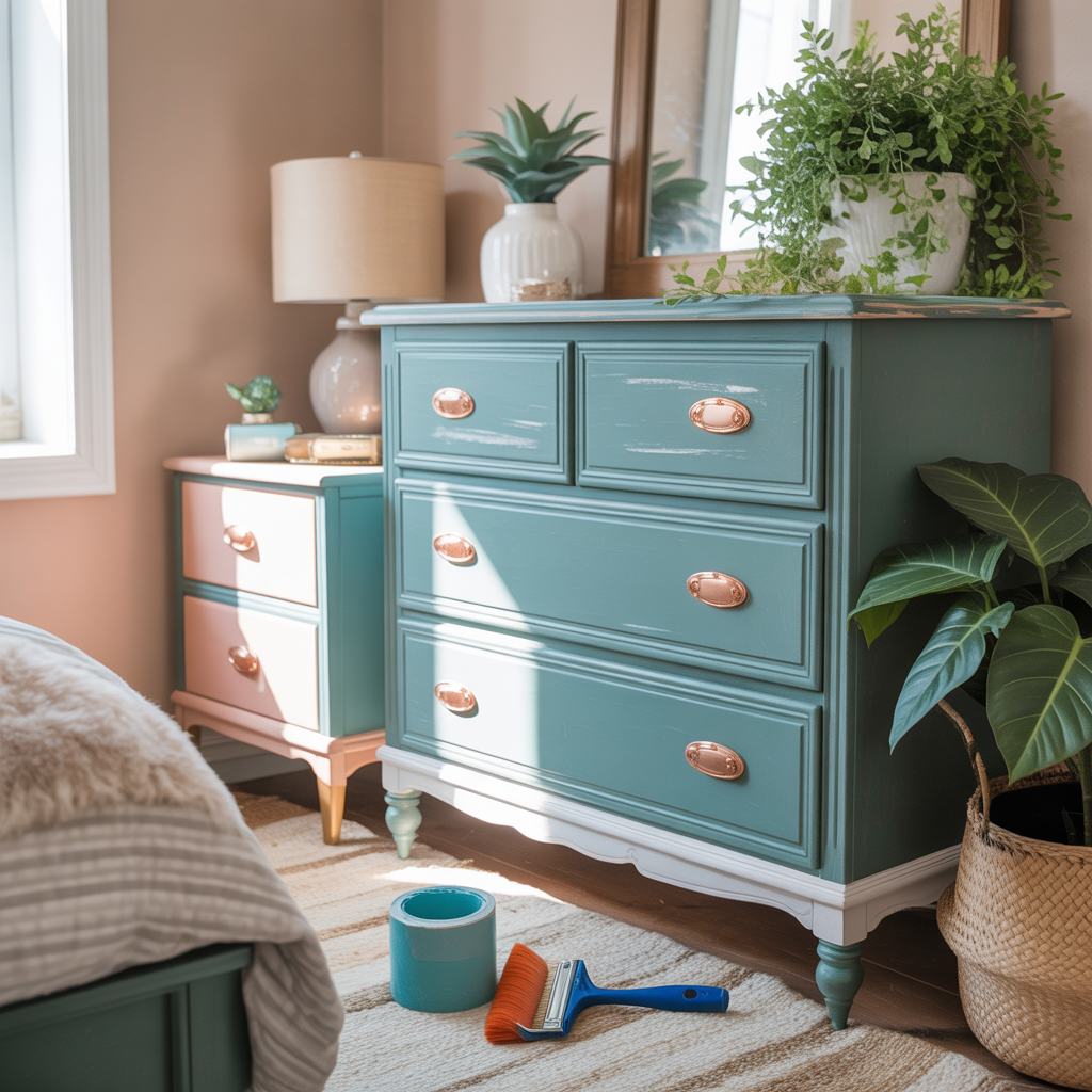 bedroom furniture painting ideas