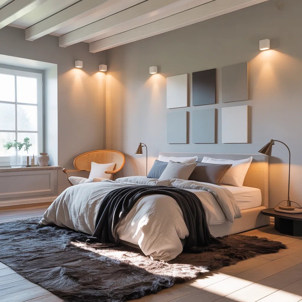 bedroom ideas light grey walls