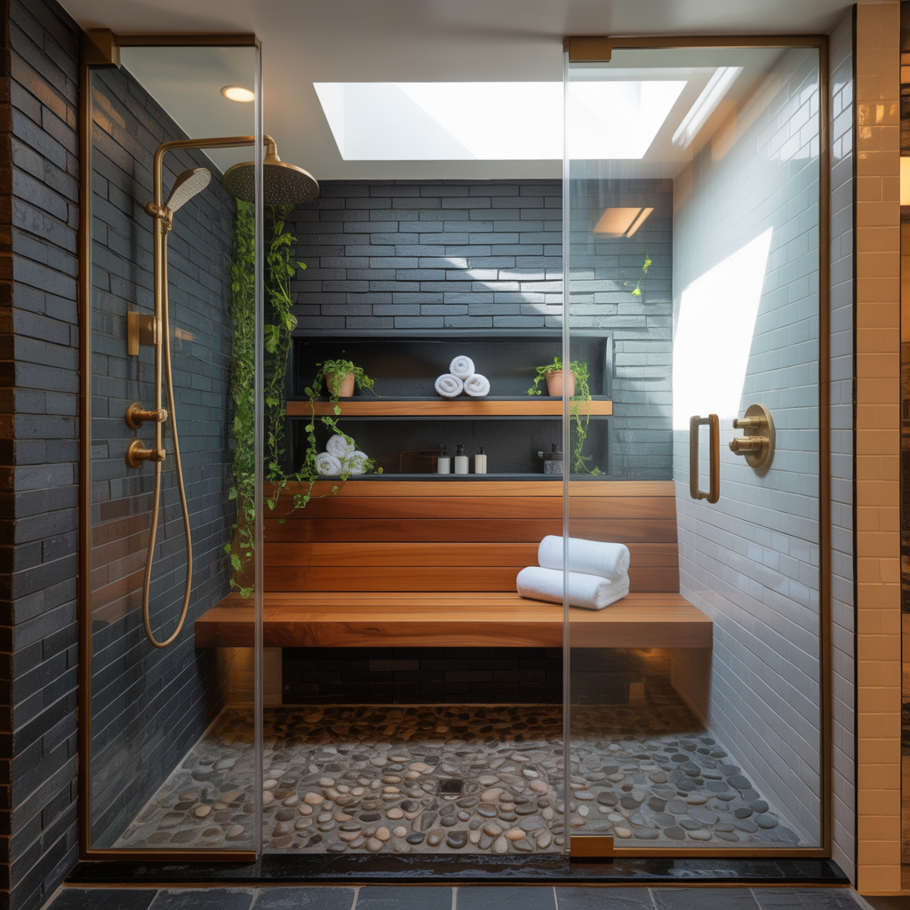 bench in walk shower ideas