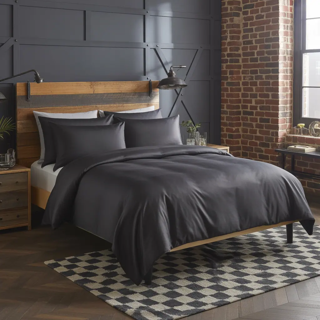 black bedding concept