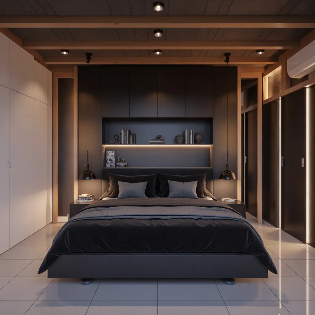 black bedding concept