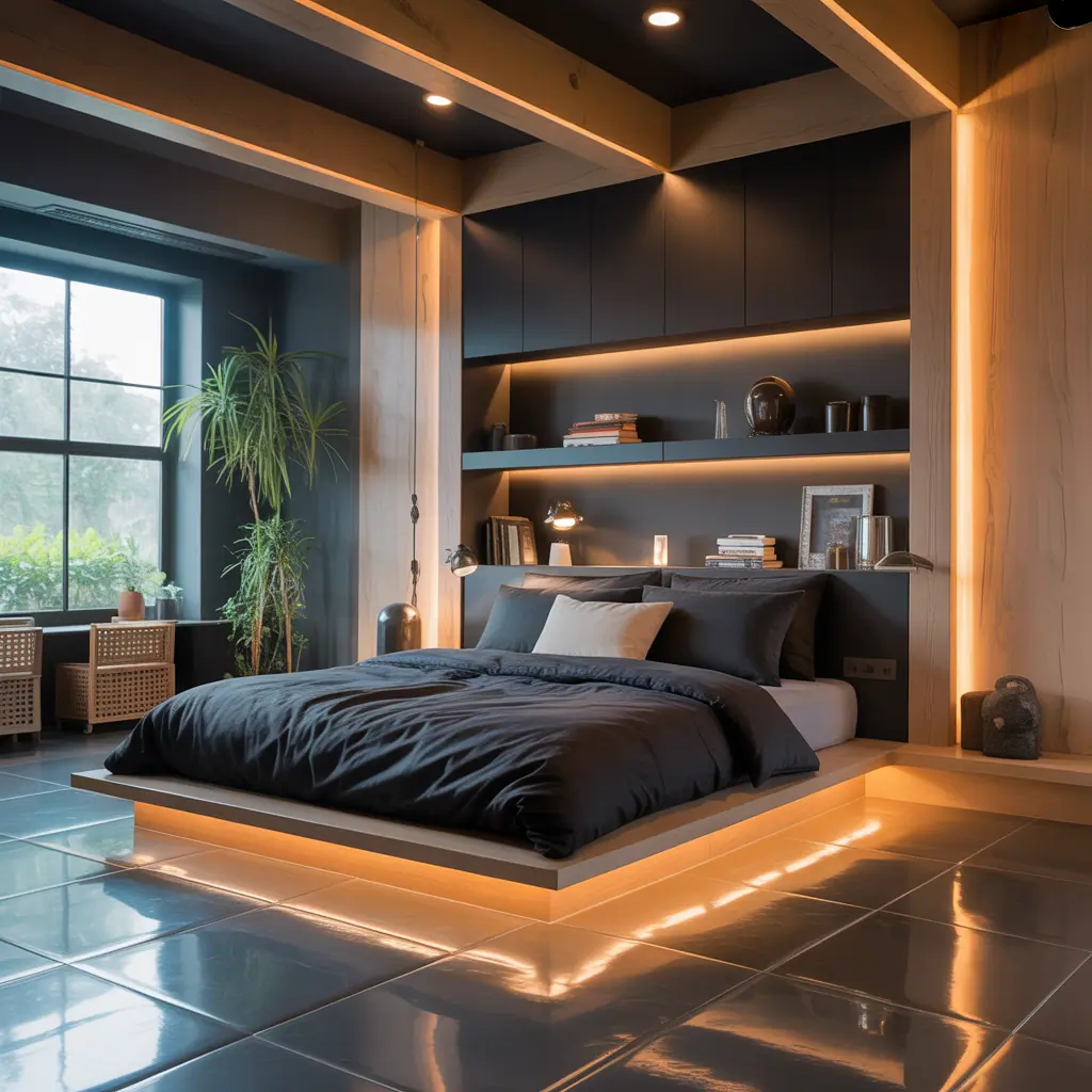 black bedding concept