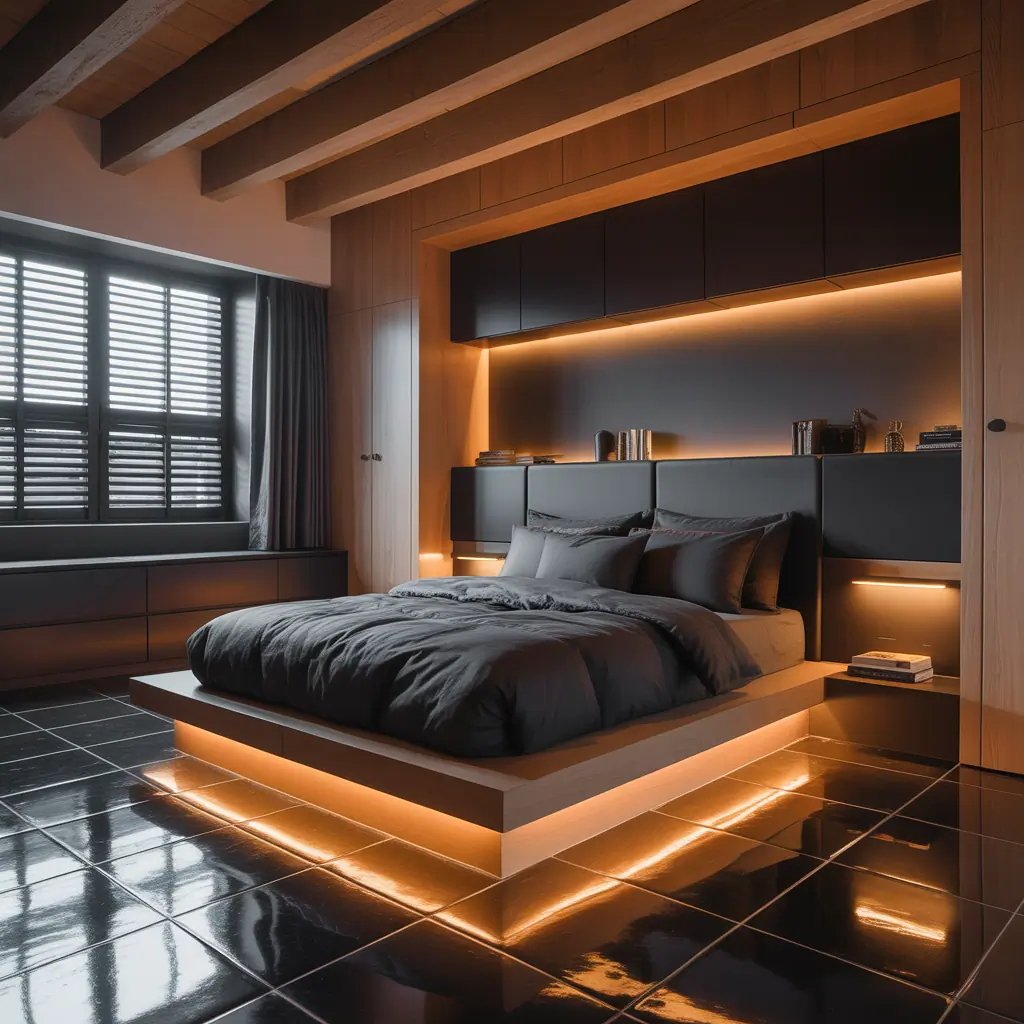 black bedding concept