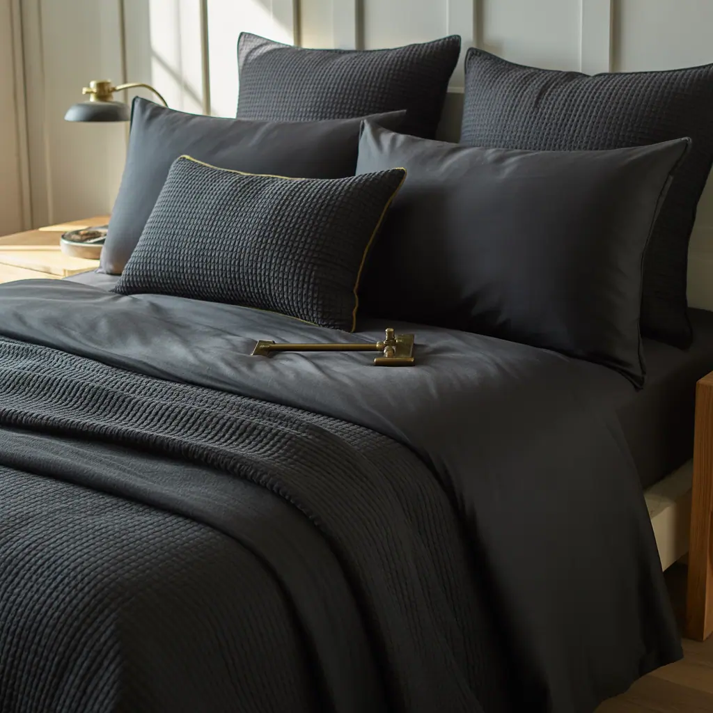 black bedding concept
