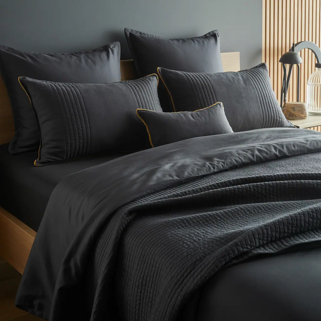 black bedding concept