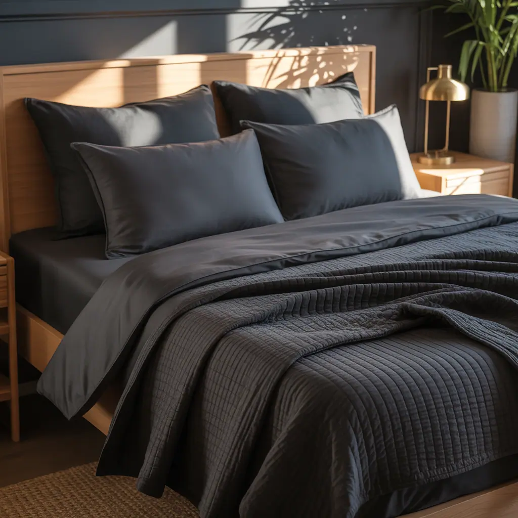 black bedding concept