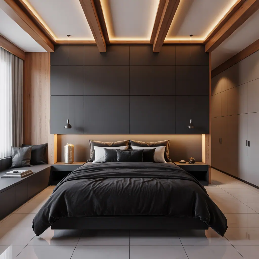 black bedding concept