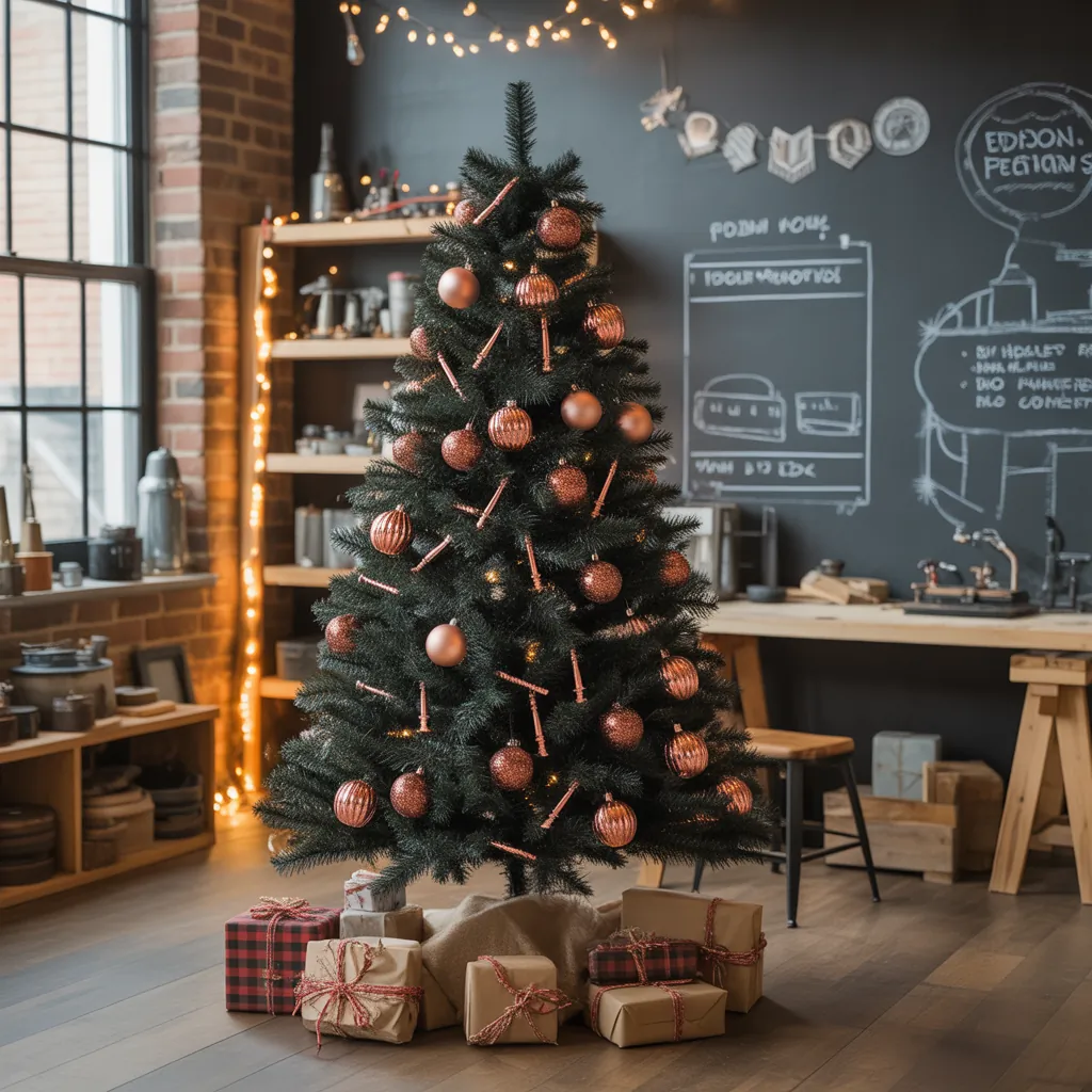 black christmas tree ideas decorated