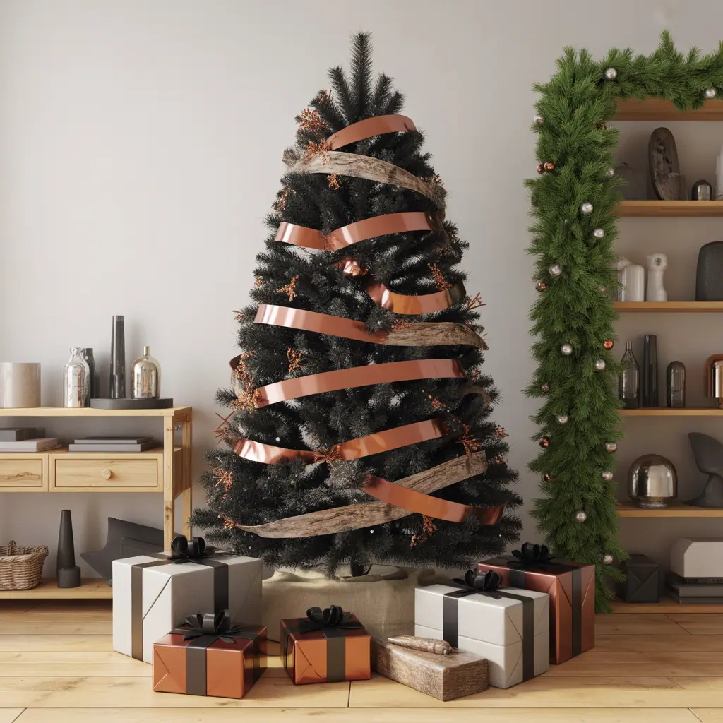 black christmas tree ideas decorated