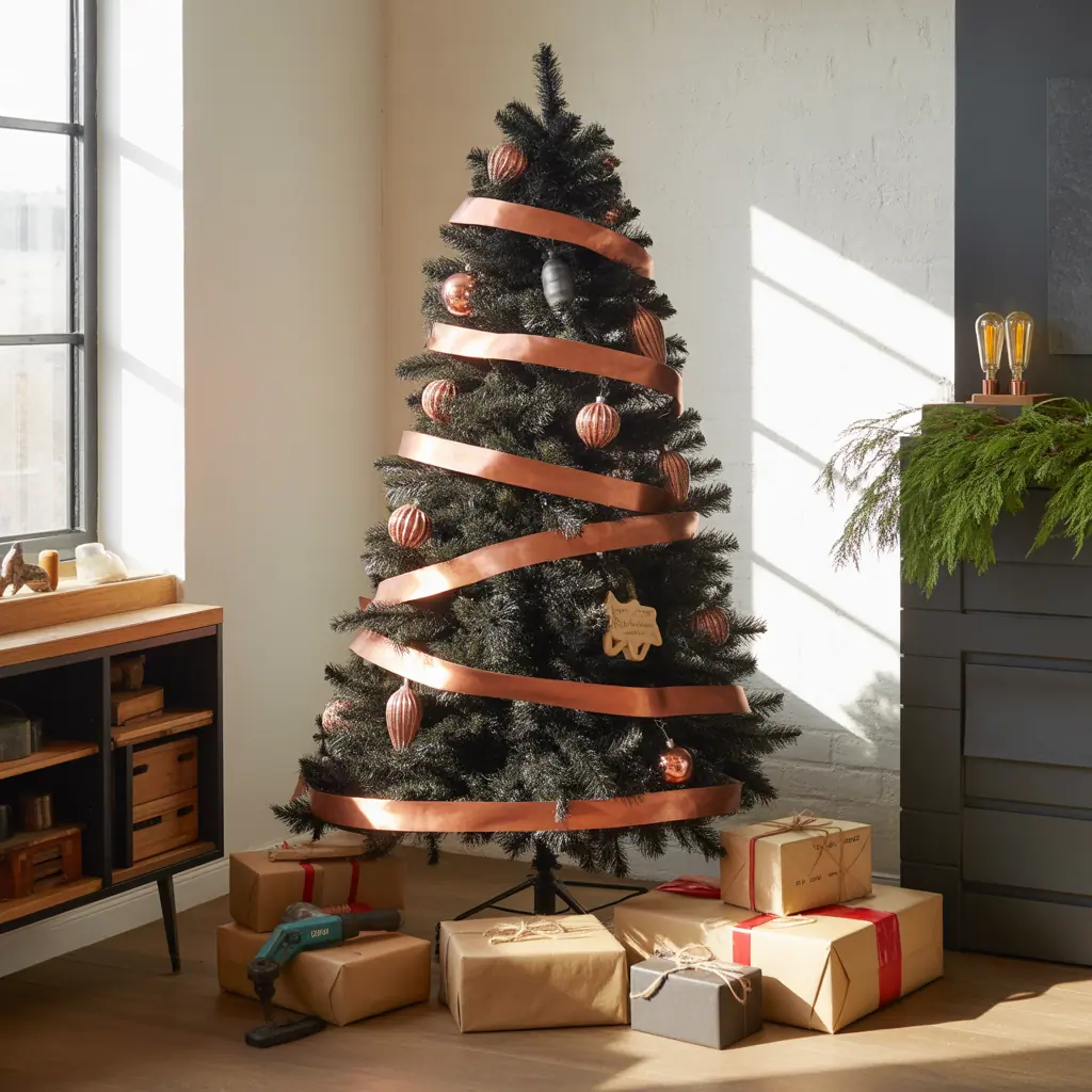 black christmas tree ideas decorated