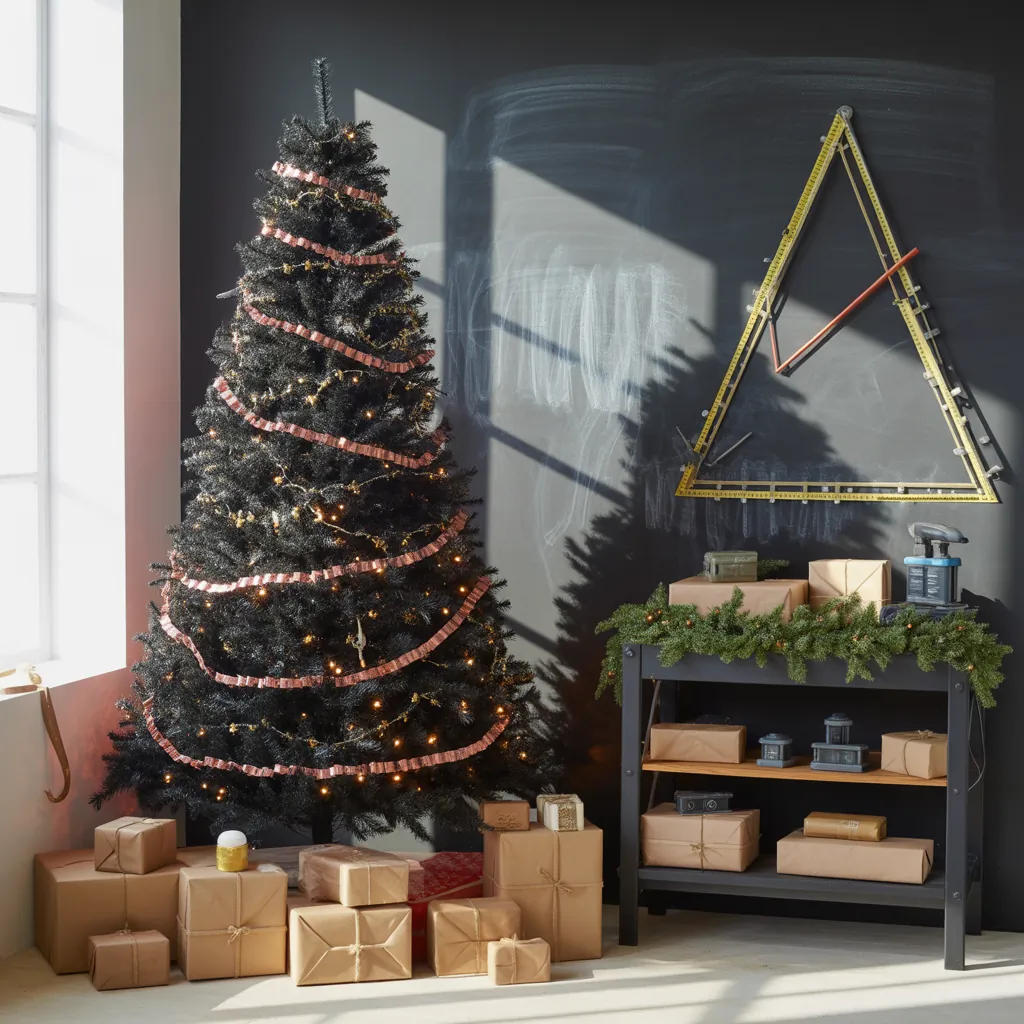 black christmas tree ideas decorated
