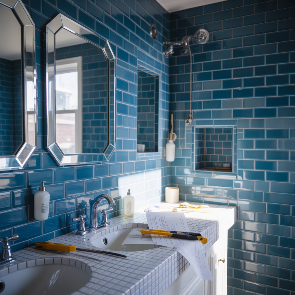 Blue Bathroom Tile