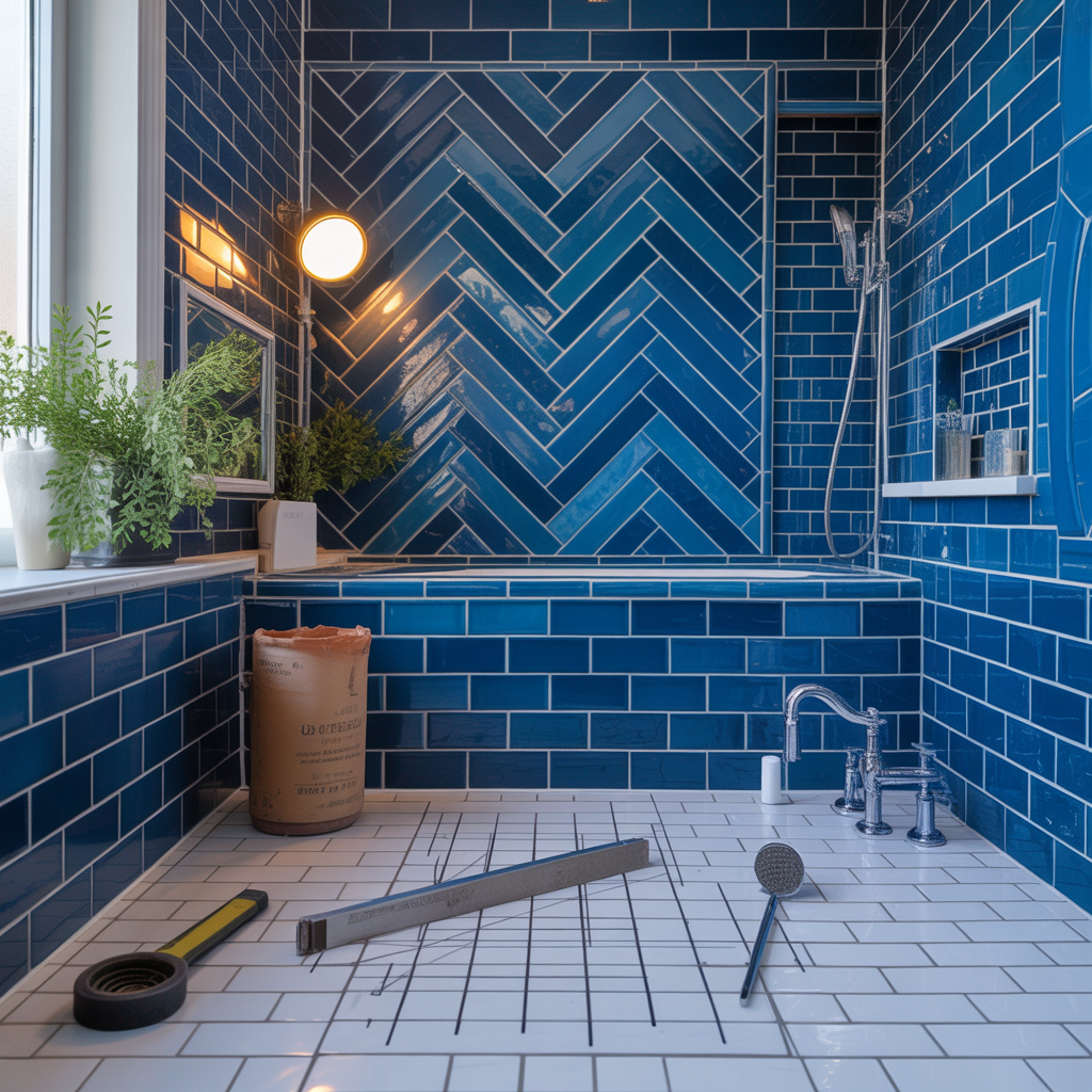 Blue Bathroom Tile