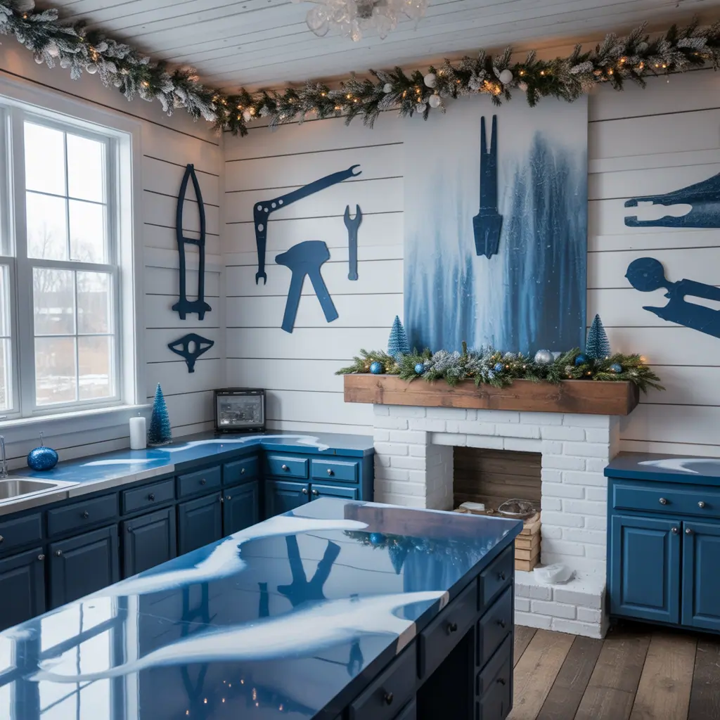 blue christmas ideas theme