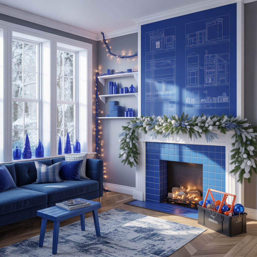blue christmas ideas theme
