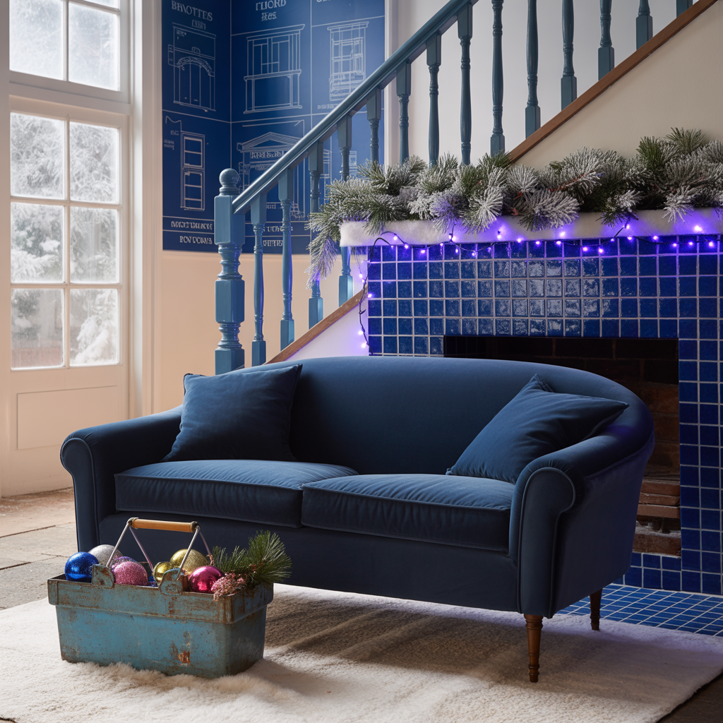 blue christmas ideas theme