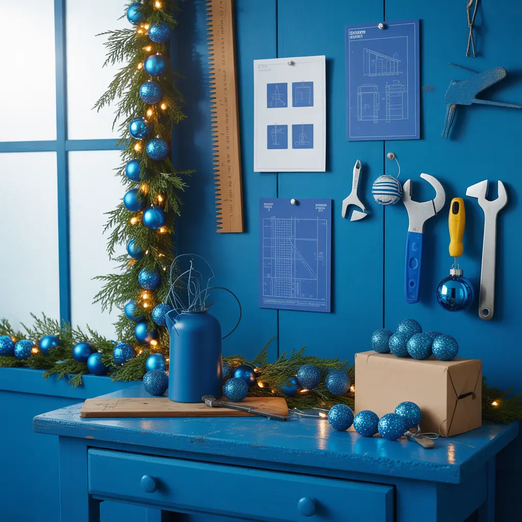 blue christmas ideas theme