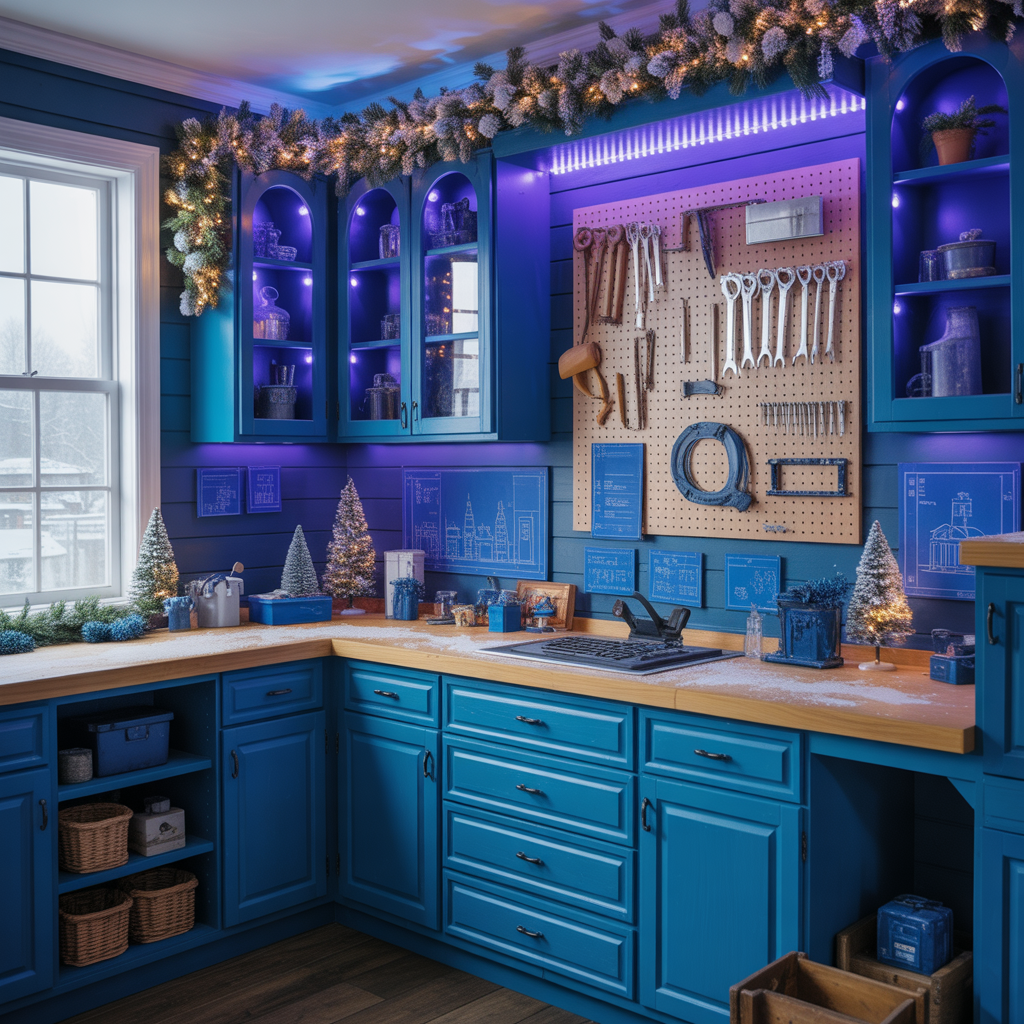 blue christmas ideas theme