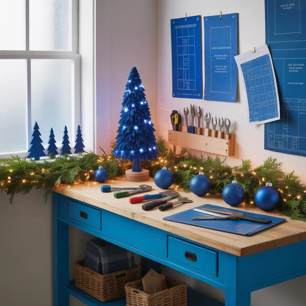 blue christmas ideas theme