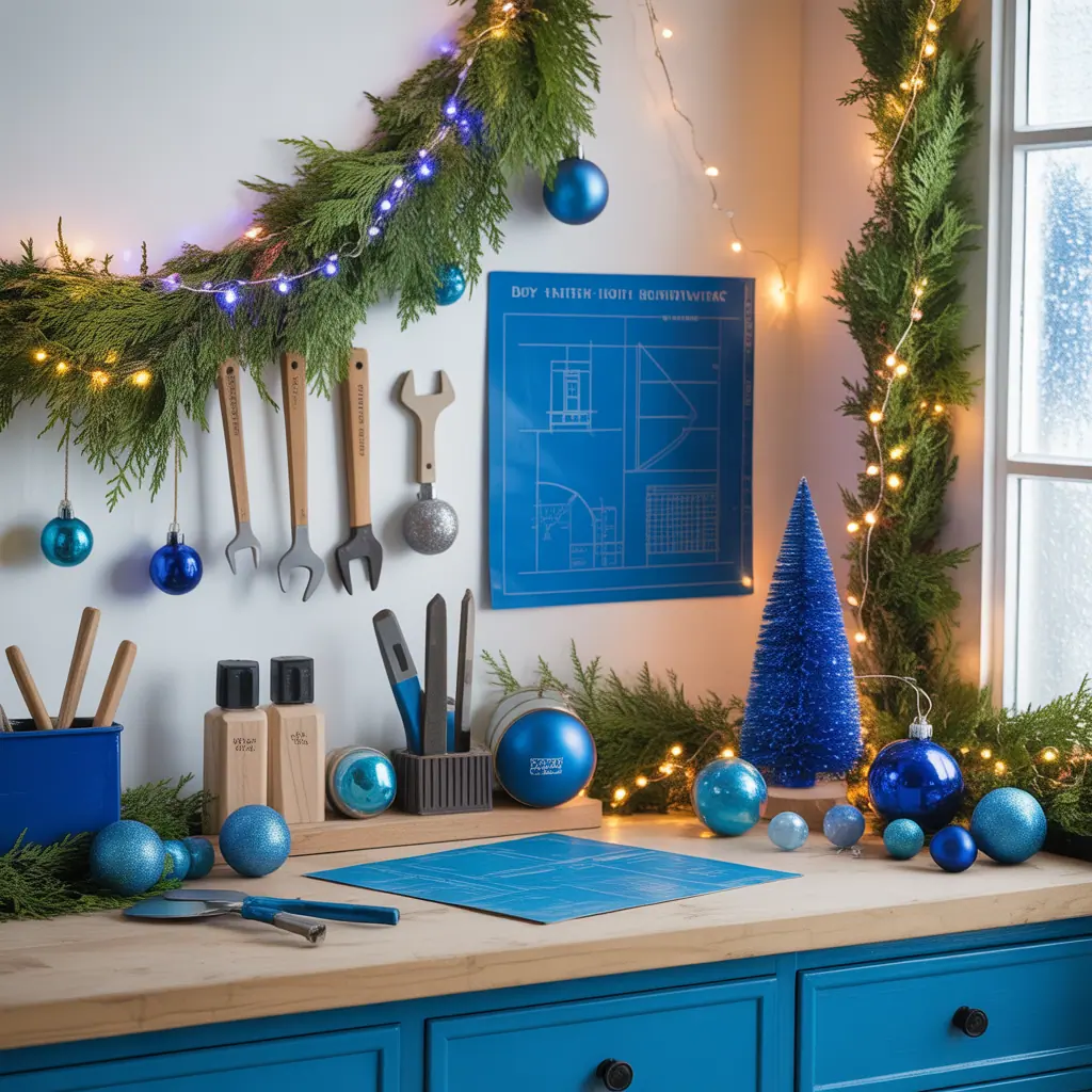 blue christmas ideas theme