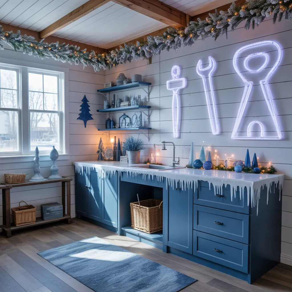 blue christmas ideas theme