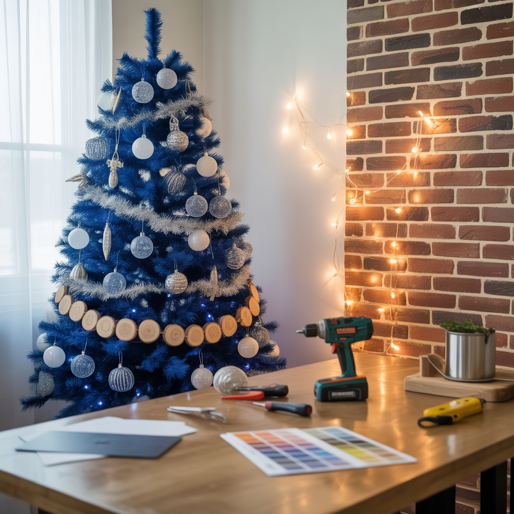 blue christmas tree ideas