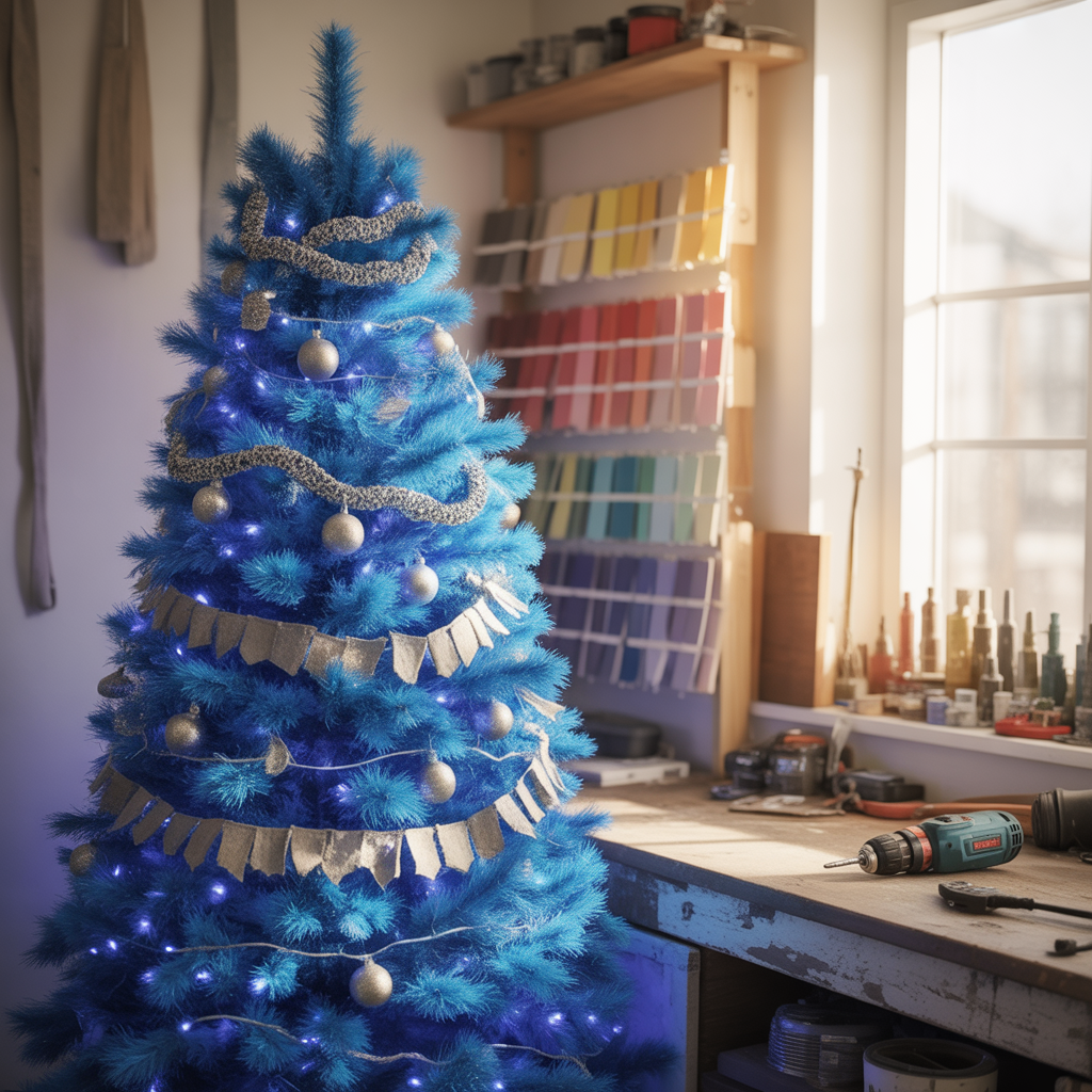 blue christmas tree ideas