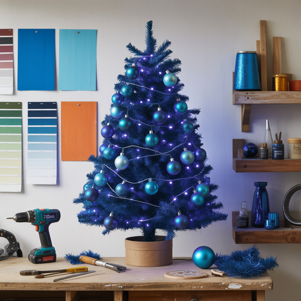 blue christmas tree ideas