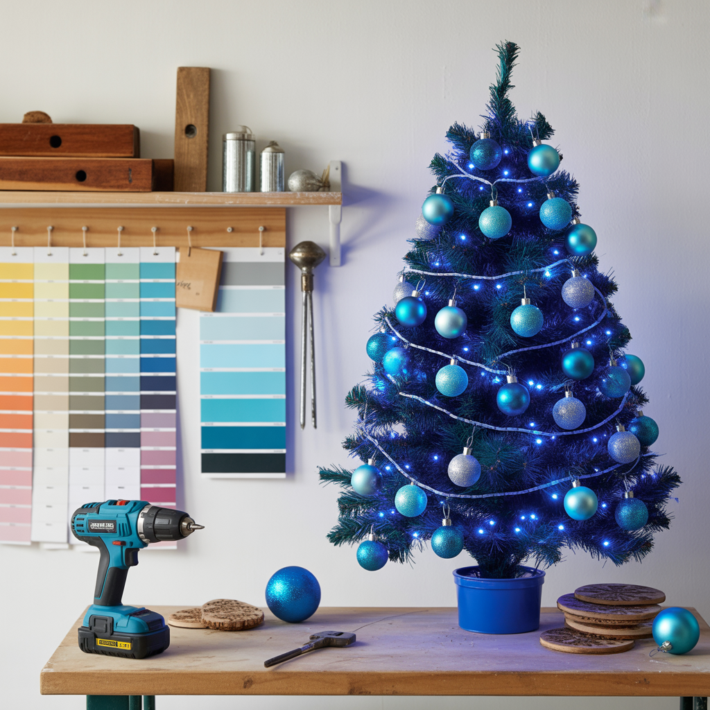 blue christmas tree ideas