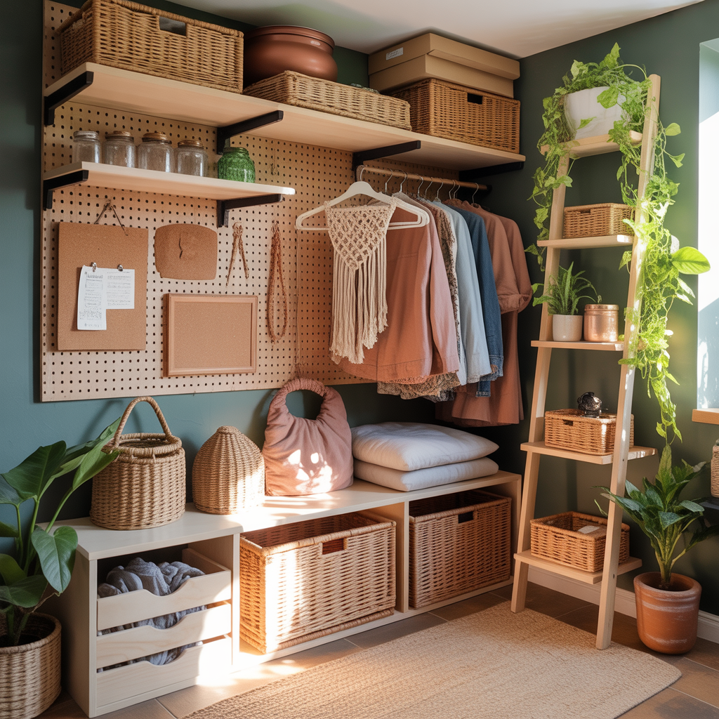 boho storage hacks