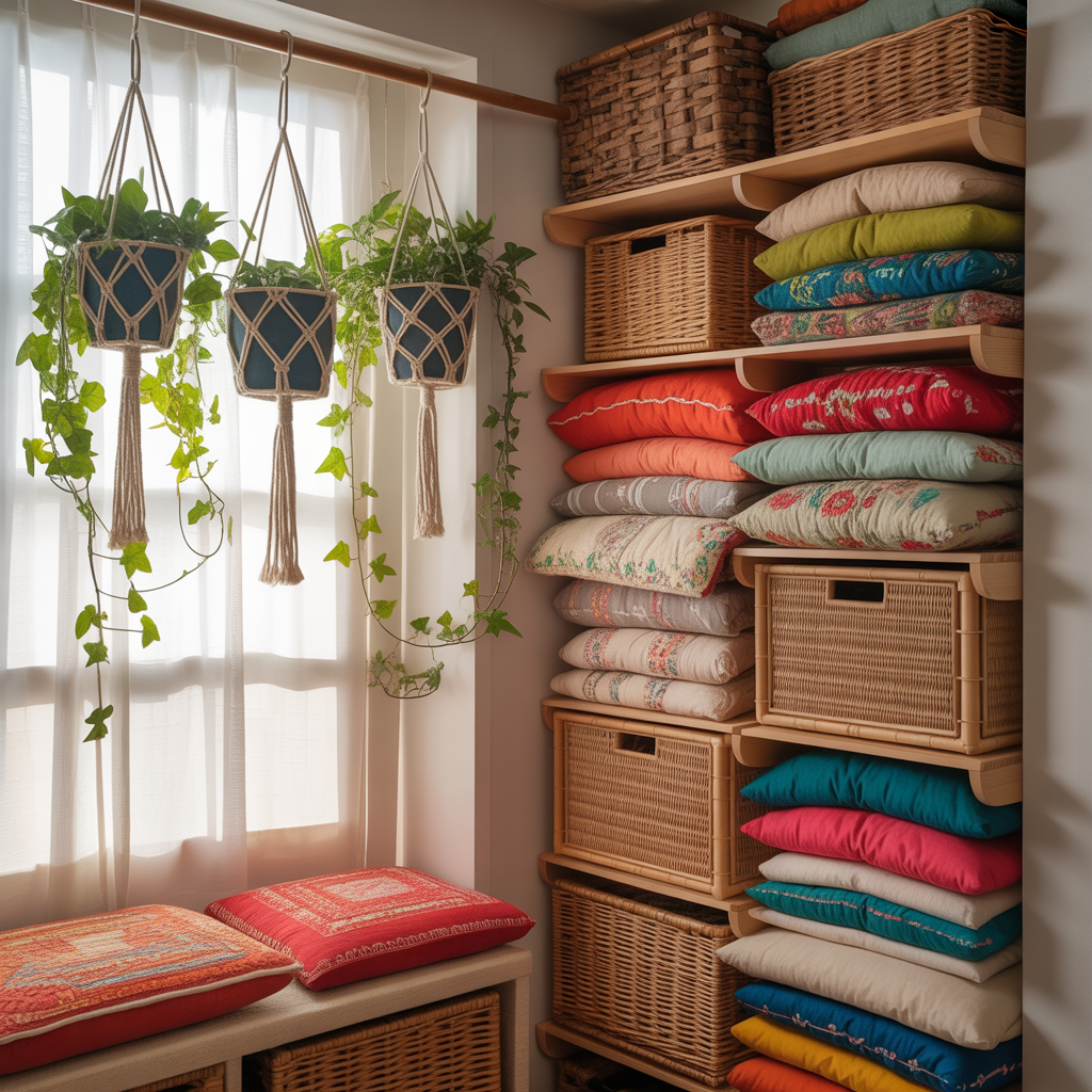 boho storage hacks
