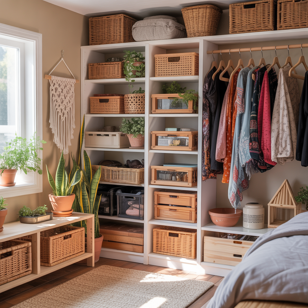 boho storage hacks